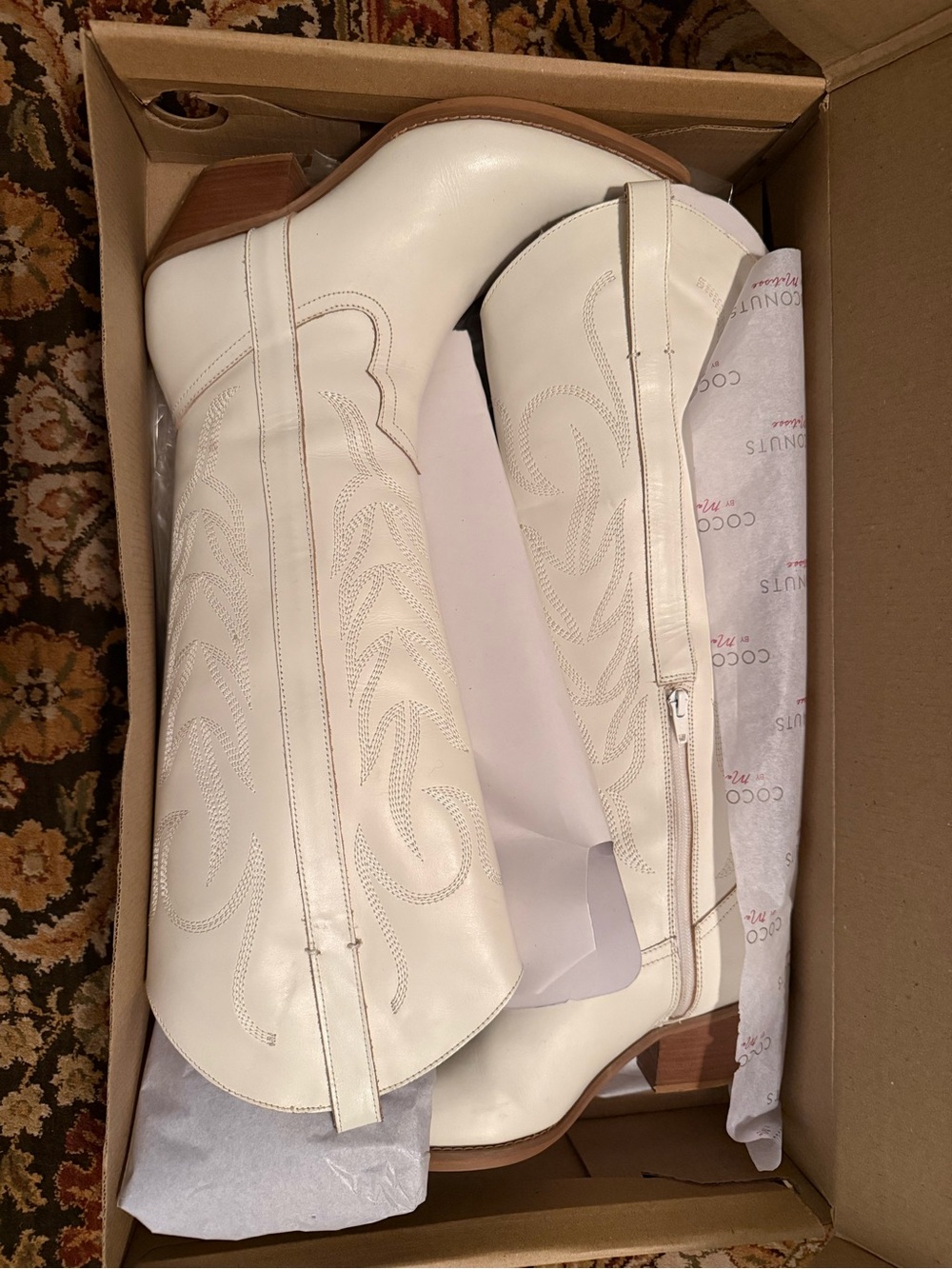 Coconuts by Matisse White Agency Women's Western Knee-High Boots